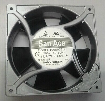 109S078UL AC200V 原装山洋 120*120*38MM 铝框交流风