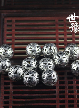 diy合金镂空民族风苗银佛头