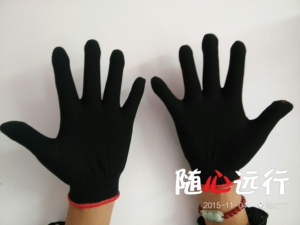 黑色小号13针薄款手套女士专用劳保生活手套作业手套电子工作手套