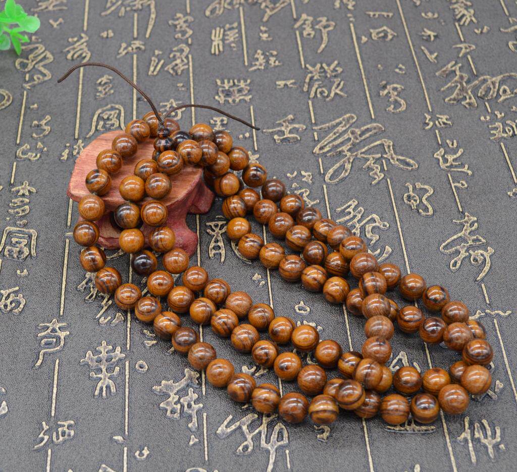 世界名贵硬木美国沙漠铁木佛珠手串108颗8,10,12,15mm 男手链