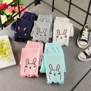 Cô gái thời trang new cartoon puppy in ngắn tay t-shirt 2018 mùa hè mát mẻ vòng cổ áo sơ mi bé quần áo