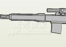 需自己做 70132 svd 重型狙击枪 阻击枪 半自动步枪 3D纸模型 DIY