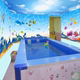 婴儿游泳馆壁纸 海底世界海豚主题墙纸 海洋卡通生物水族馆壁画