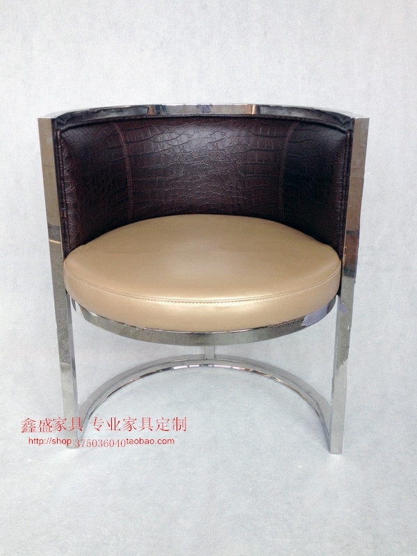 后现代新款金属鳄鱼纹PU皮革休闲椅新古典时尚电脑椅沙发椅酒店椅在类目 住宅家具, 坐具类, 椅类, 电脑椅中 - 来自Buy2taobao.com提供专业的淘宝代购服务