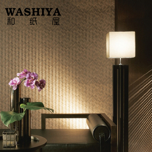 【和纸屋】中式日式素雅仿藤编 和室 进口日本墙纸壁纸 按米卖