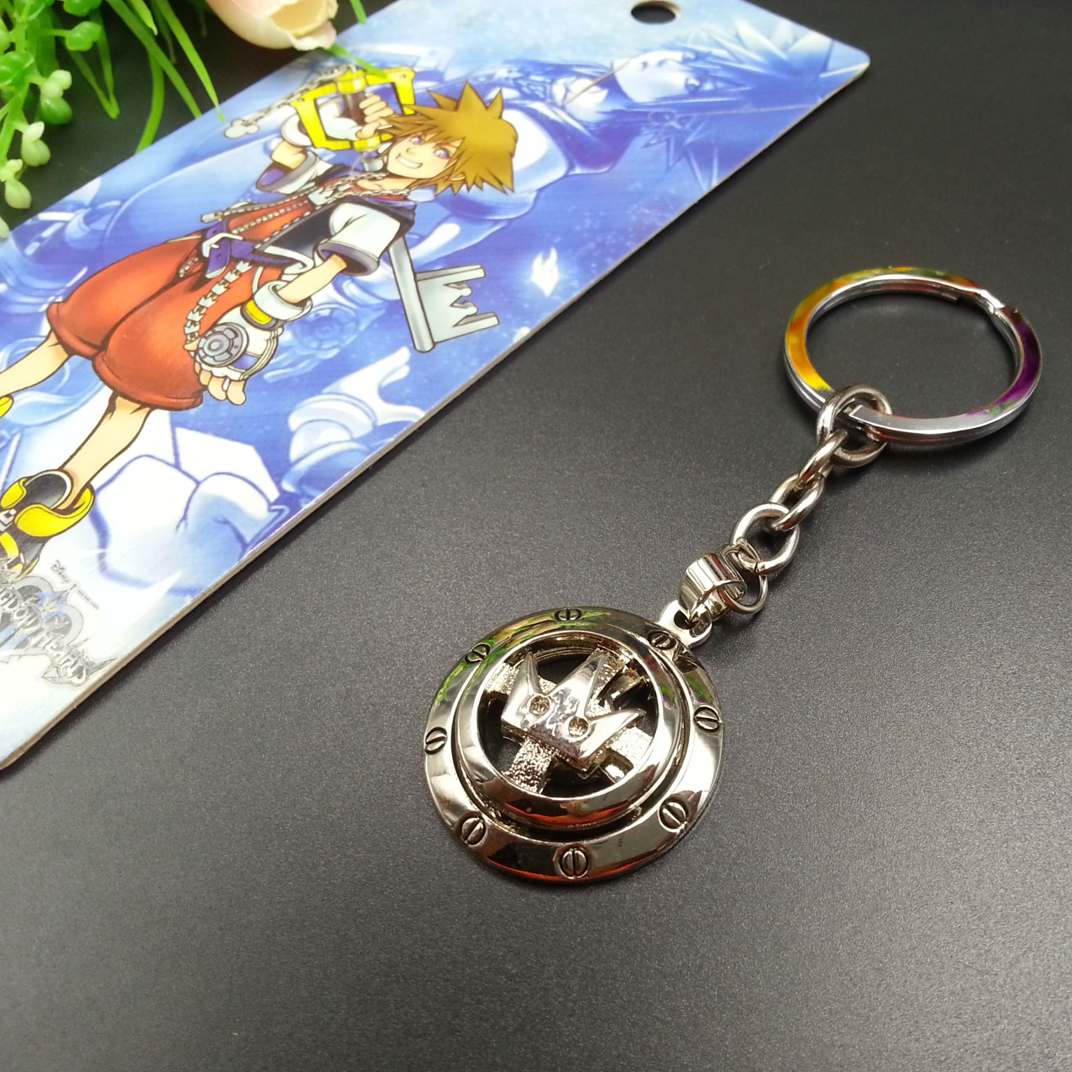 现货 王国之心KINGDOM HEART可转动钥匙扣 索拉日本动漫 挂件礼物