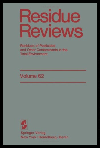 【预售】Residue Reviews: Residues of Pesticide
