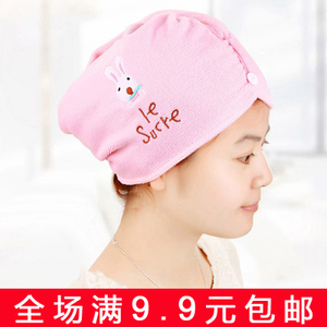 动物卡通干发帽超强头发速干包头巾可爱成人加厚吸水头巾浴帽神器