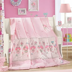 Pink Stripe MyMelody Girls Sheets Giường KT Giường bốn mảnh Giường dễ thương 笠 美 乐 蒂 棉 三 套套