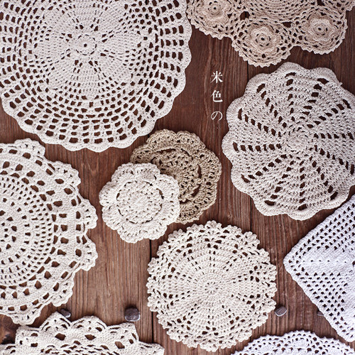 手工钩针编复古镂空隔热桌杯垫巾