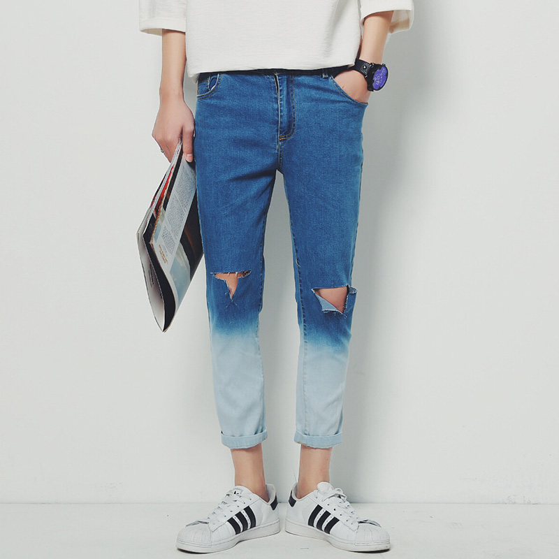 Jeans pour jeunesse pieds Slim pour été - Ref 1463444 Image 1