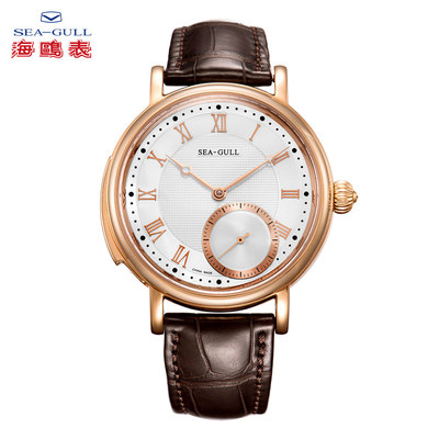 海鸥表 Seagull 三问 机械手表 18K金鳄鱼皮带男表ST9100GD