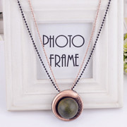 Mail compose good jewelry oval sweater chain long necklace women accessories Korean Korea pendant fashions