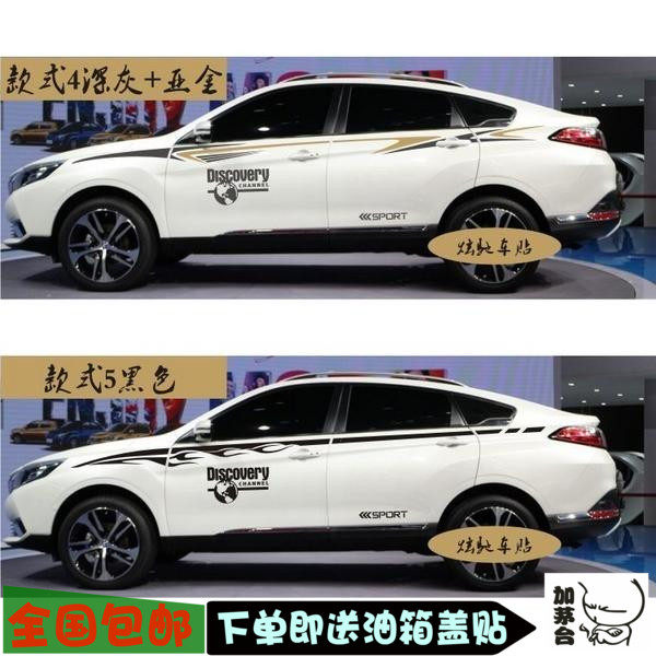 启辰改装饰缤智拉花全车贴