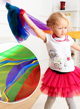 奥尔夫天地Orffworld品牌优质纱巾6条彩色六色幼儿园游戏玩具中国