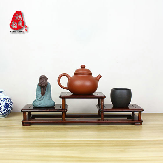 茶壶紫砂壶茶杯茶具底座收纳架博古架多宝阁 茶桌摆件置物架 微型