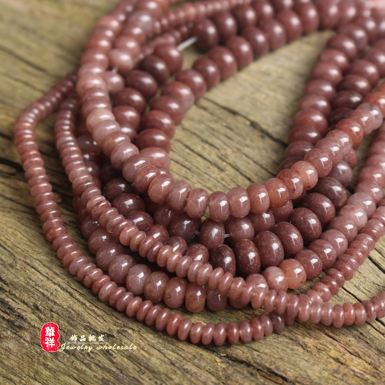 天然紫东陵算盘珠 4/6/8mm紫色东陵玉隔片隔珠 diy手串珠饰品配件