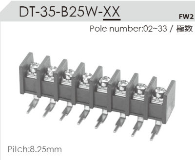 台湾町洋 栅板式 接线端子DT-35-B25W-XX