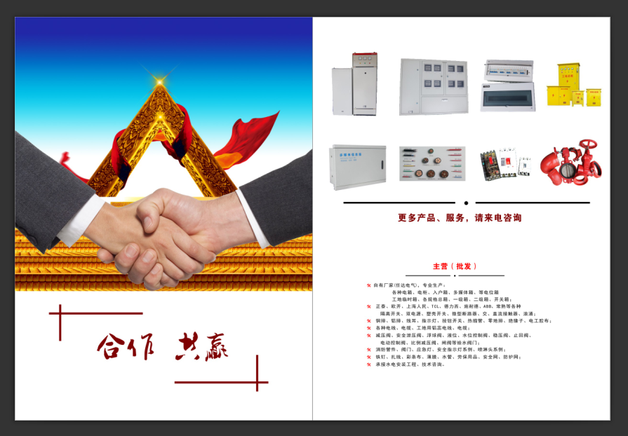 建材商场招商建材厂产品宣传册宣传画册宣传图册宣传彩页设计印刷