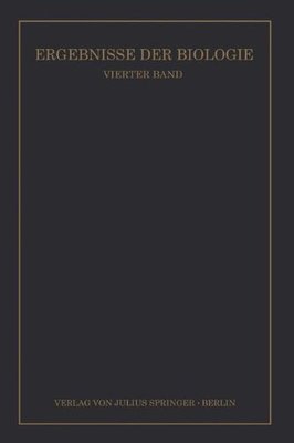 【预订】Ergebnisse Der Biologie: Vierter Band