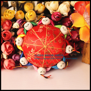 布艺百子针插针包 丝绸织锦八娃针扎 裁剪服装工具礼品 居家日用