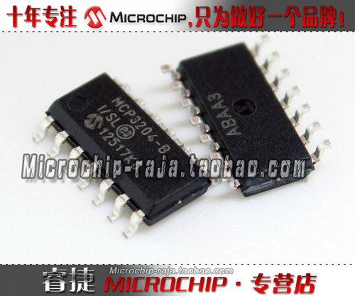 MCP3204-BI/SL SOP14 原装正品 Microchip微芯专营店 现货