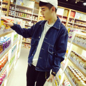 秋冬男装韩版复古牛仔外套男加绒青年棉衣夹克日系潮男休闲牛仔衣