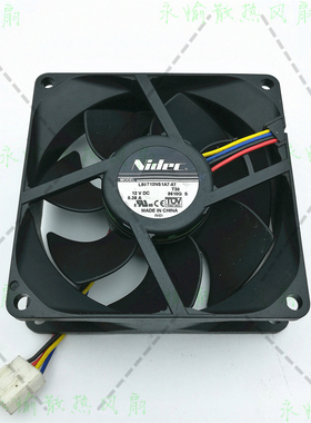 原装Nidec L80T12NS1A-57 DC12V 0.38A 8025 4线PWM 8CM 散热风扇
