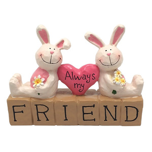 ZAKKA杂货 原创正品田园情侣兔FRIEND摆设 HD080