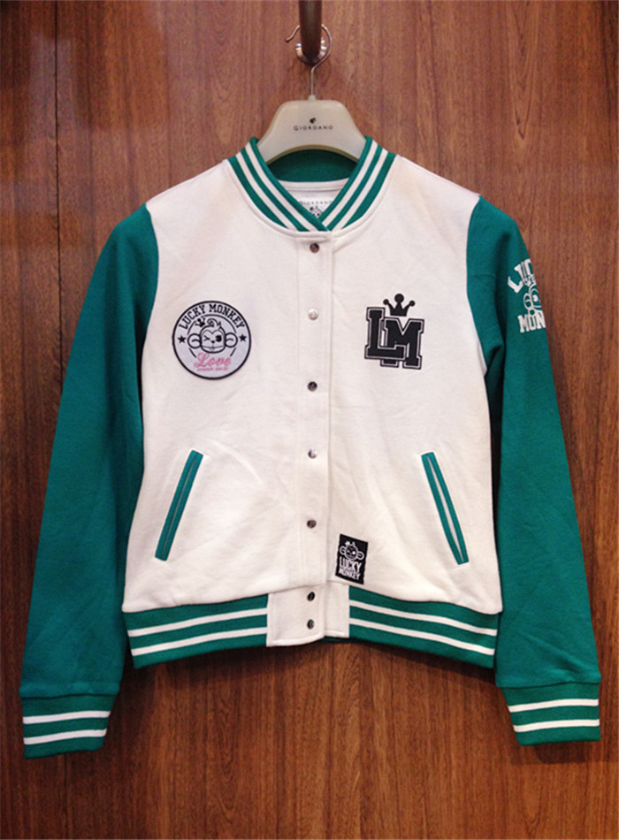 正品 佐丹奴女装新款Lucky Monkey卫衣棒球服05374624 限量