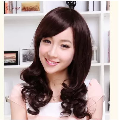 假发梨花头女生女士中长直多卷短发齐刘海逼真蓬松修脸jiafa包邮