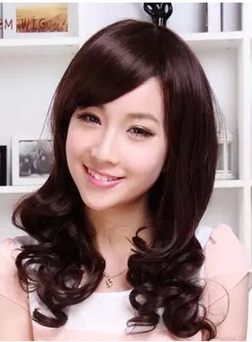 女士齐刘海蓬松修脸梨花头包邮