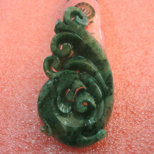 玉如意 南阳独山玉吊坠凤凰天蓝料仿古精雕南阳独玉挂件飞黄腾达