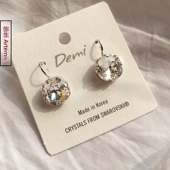 宫廷名媛水晶闪钻高级感耳环法式 韩国夏季 IU李知恩同款 优雅简约