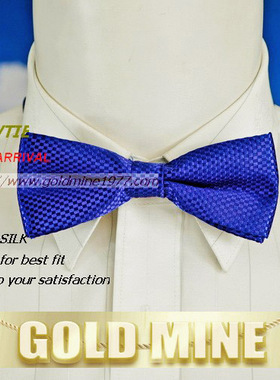 星曌●韩版纯蓝色控商务丝质领结男士领花宴会结婚礼服领结LJ1234