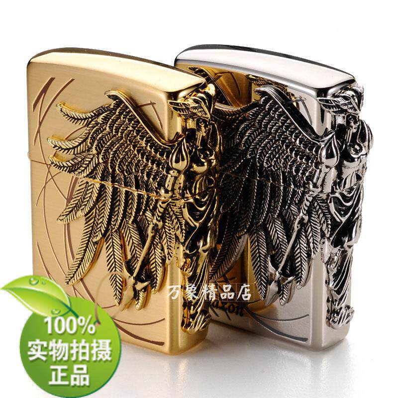 原装正版zippo打火机日版防风煤油女战士金色银色个性男士礼物