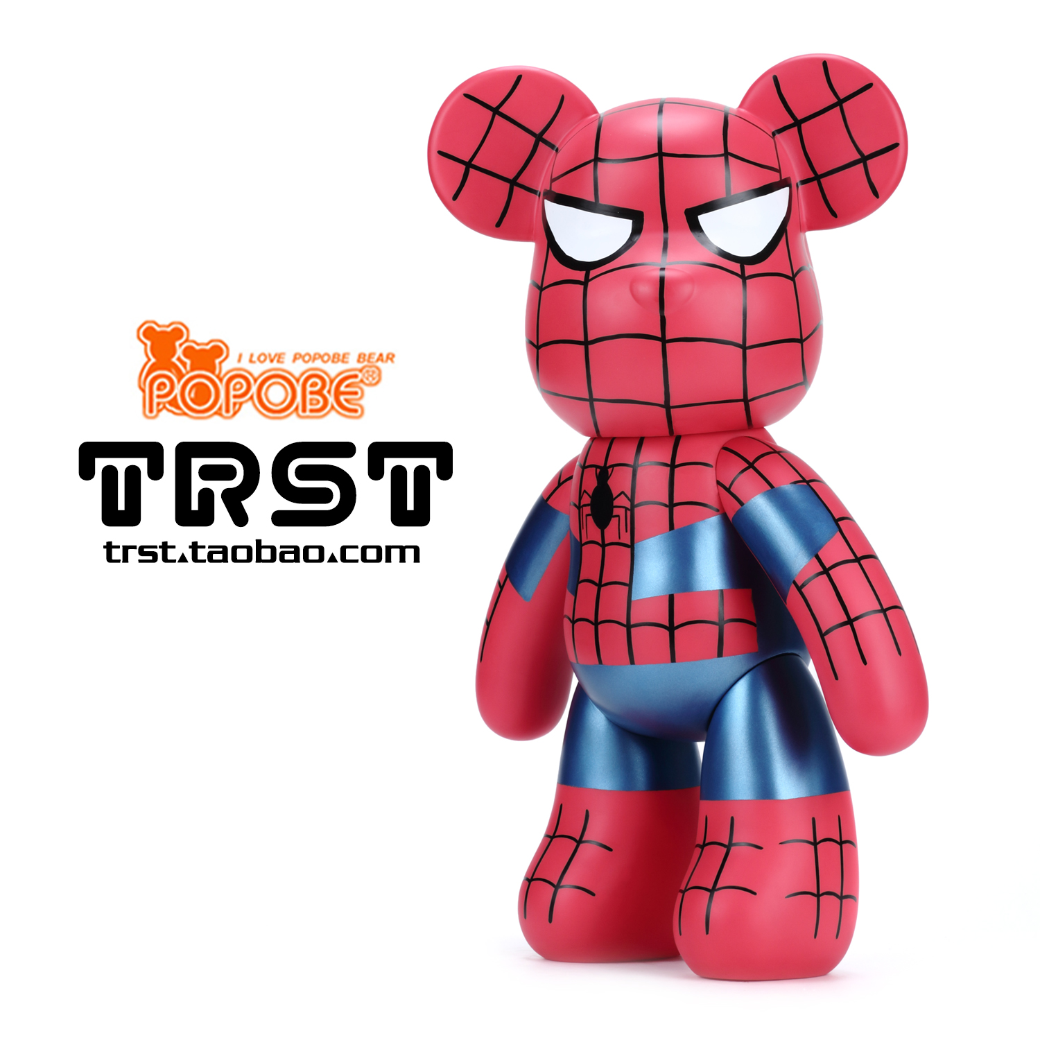 暴力熊红蜘蛛摆件公仔