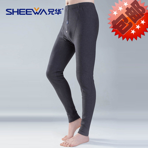 兄华男士保暖裤莫代尔棉毛裤加绒加厚羊毛护膝打底裤秋裤男单件