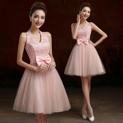 2015 spring pink bridesmaid dresses new fashion wedding dresses evening dresses cocktail sisters spring skirt mini dress