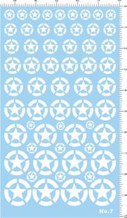 no.7 114 7USA 美国美军坦克标志 模型用水贴纸