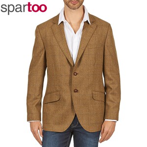 HACKETT男服装秋冬短外套西装外套棕色原装正品TWEED WPANE