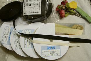 棉质簿形平织带13 多色入 9mm宽 1米 80D 1.1元 进口DARIN