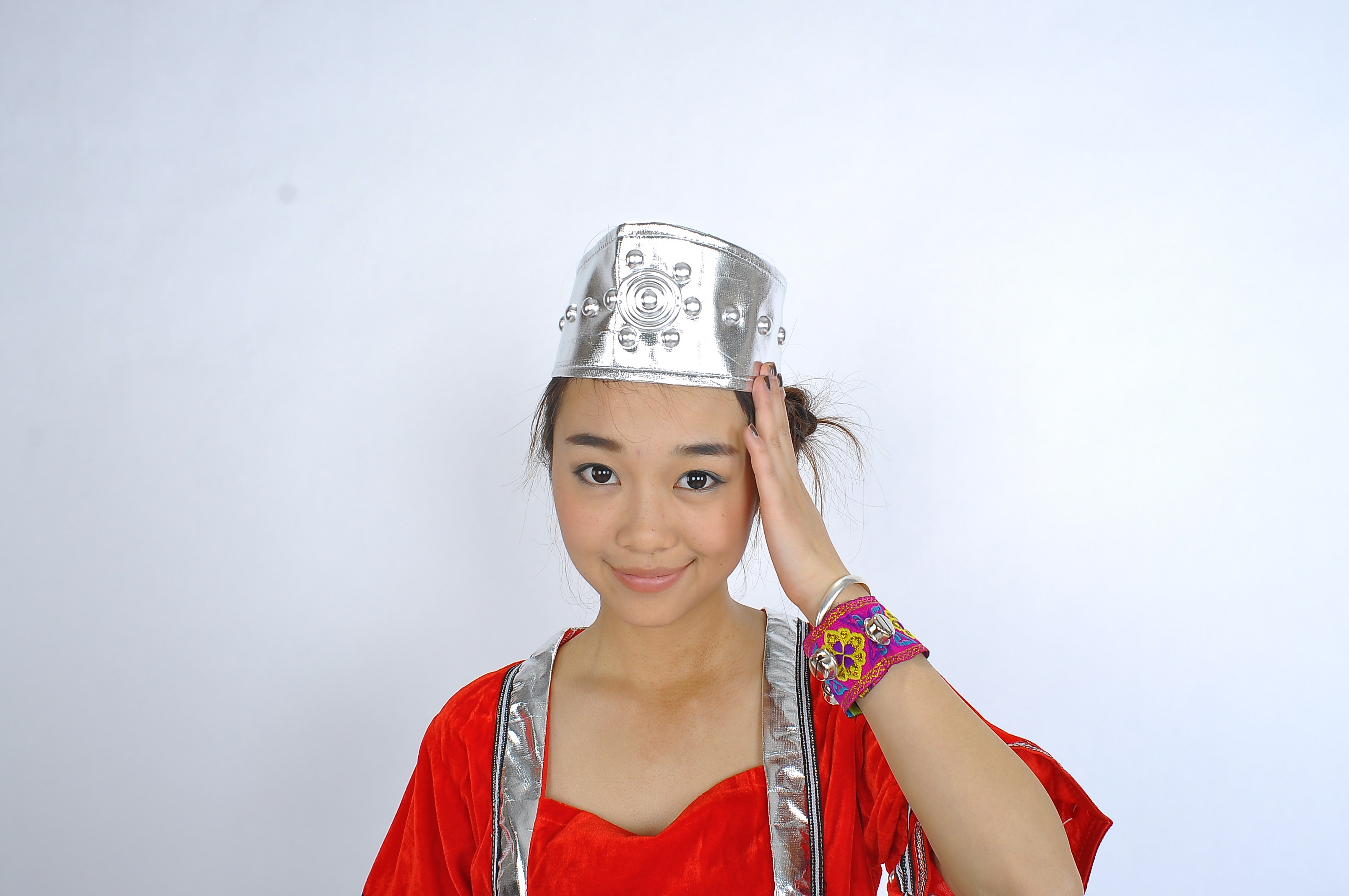 云南少数民族佤族女装帽子/舞蹈演出头饰/葫芦丝舞台头饰表演道具