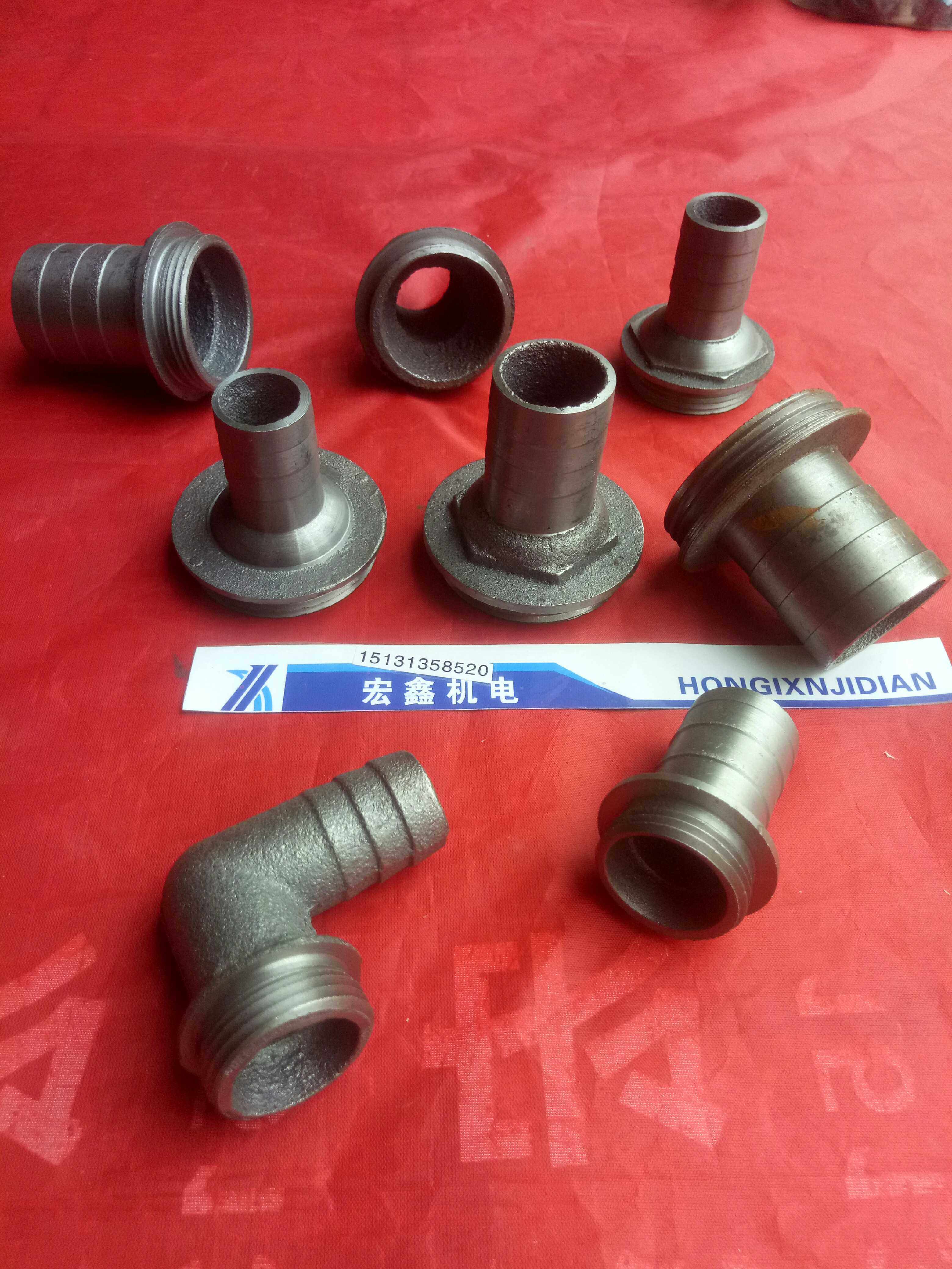 出水口接头 铸铁水泵1寸1.5寸2寸自吸喷射潜水泵配件 污水泵水口