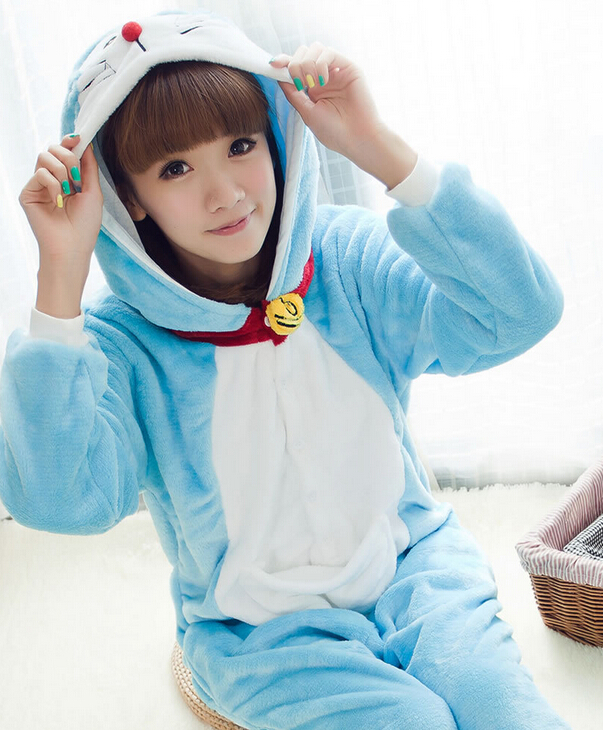 卡通动物加厚法拉绒如厕版连身衣
