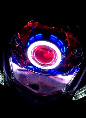 三阳战鹰林海极光三代目劲战大灯改装LED天使眼恶魔眼透镜总成