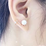 Ya-na Korean cute Pearl Butterfly Stud Earrings fashion jewelry earrings Korean gift ear hook