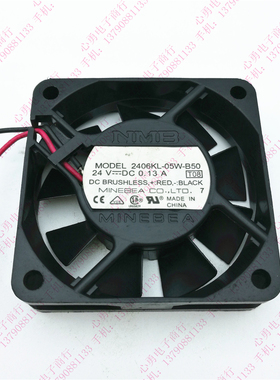 原装NMB 2406KL-05W-B50 24V 0.13A 6015 2线双滚珠变频风扇6CM