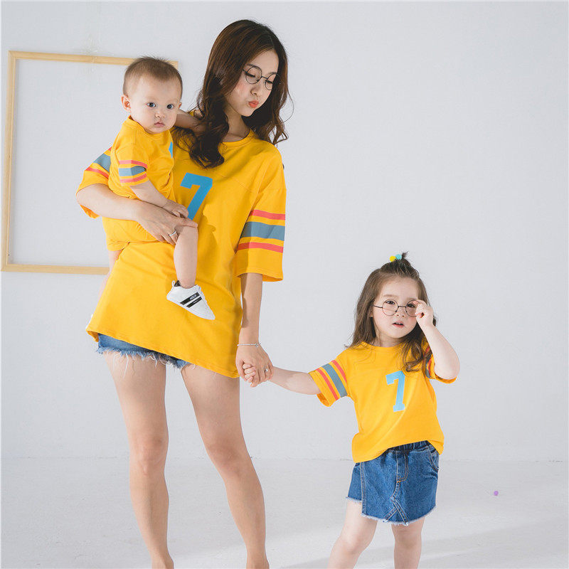 2018亲子装夏款韩版中小童母子棒球服宽松纯棉婴儿哈衣外出哺乳服在类目 童装/婴儿装/亲子装, 亲子装/亲子时装中 - 来自Buy2taobao.com提供专业的淘宝代购服务