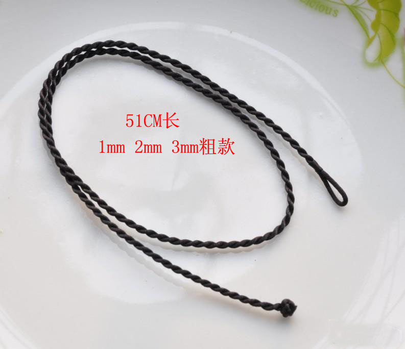 吊坠绳高档项链挂绳黄金挂坠绳手工编织麻花线绳红黑饰品绳子男女